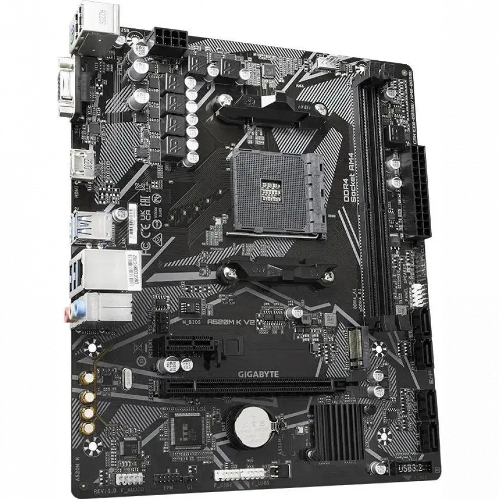 Материнская плата Gigabyte A520M K V2 A520M K V2 DDR4 1.1 Mini-ATX, AMD AM4 - миниатюра 9