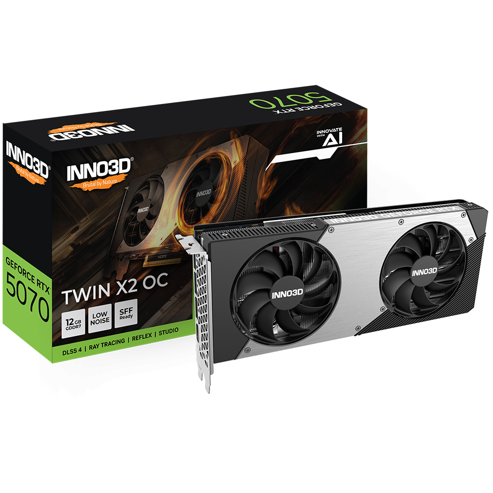 Видеокарта Inno3D RTX5070 TWIN X2 ОС N50702-12D7X-195064N 12 ГБ - миниатюра 4