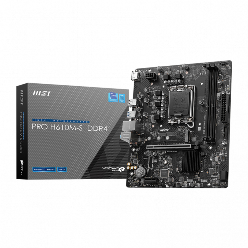 Материнская плата MSI PRO H610M-S DDR4 H610 Mini-ATX, LGA 1700 - миниатюра 10