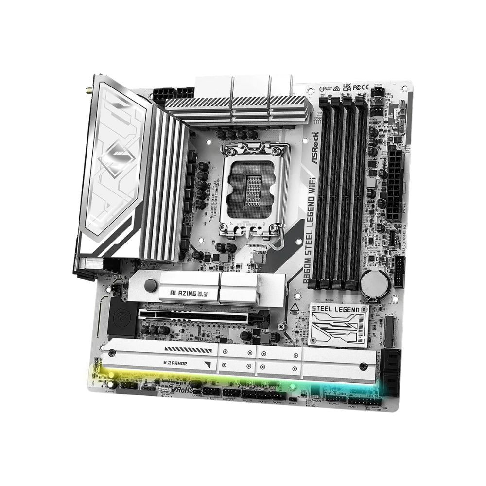 Материнская плата ASRock B860M STEEL LEGEND WIFI Micro-ATX, LGA 1851 - миниатюра 5