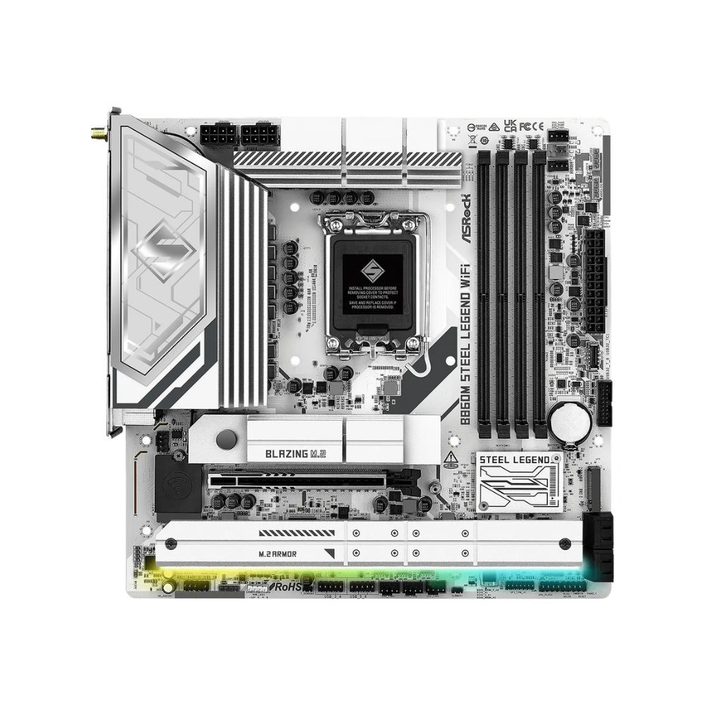 Материнская плата ASRock B860M STEEL LEGEND WIFI Micro-ATX, LGA 1851 - миниатюра 4