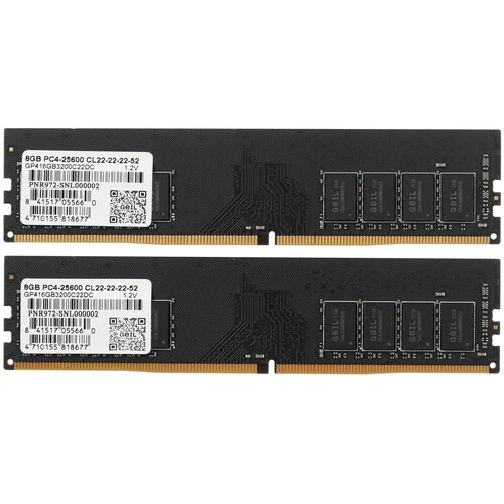 ОЗУ Geil PRISTINE GP416GB3200C22DC DIMM, DDR4, 16 Гб (2 х 8 Гб), 3200 МГц - миниатюра 2