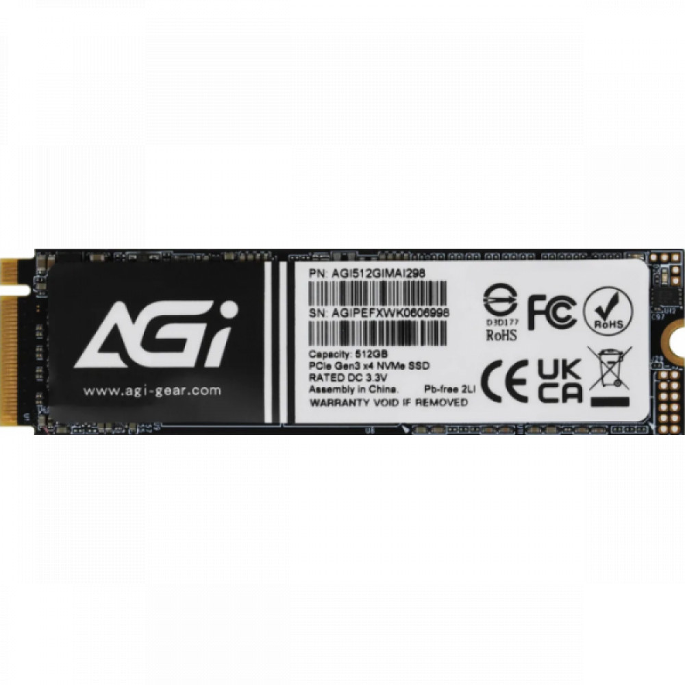 Жесткий диск AGI AGI512GIMAI298-CB SSD (твердотельные), 512 ГБ, M.2, PCIe - миниатюра 2