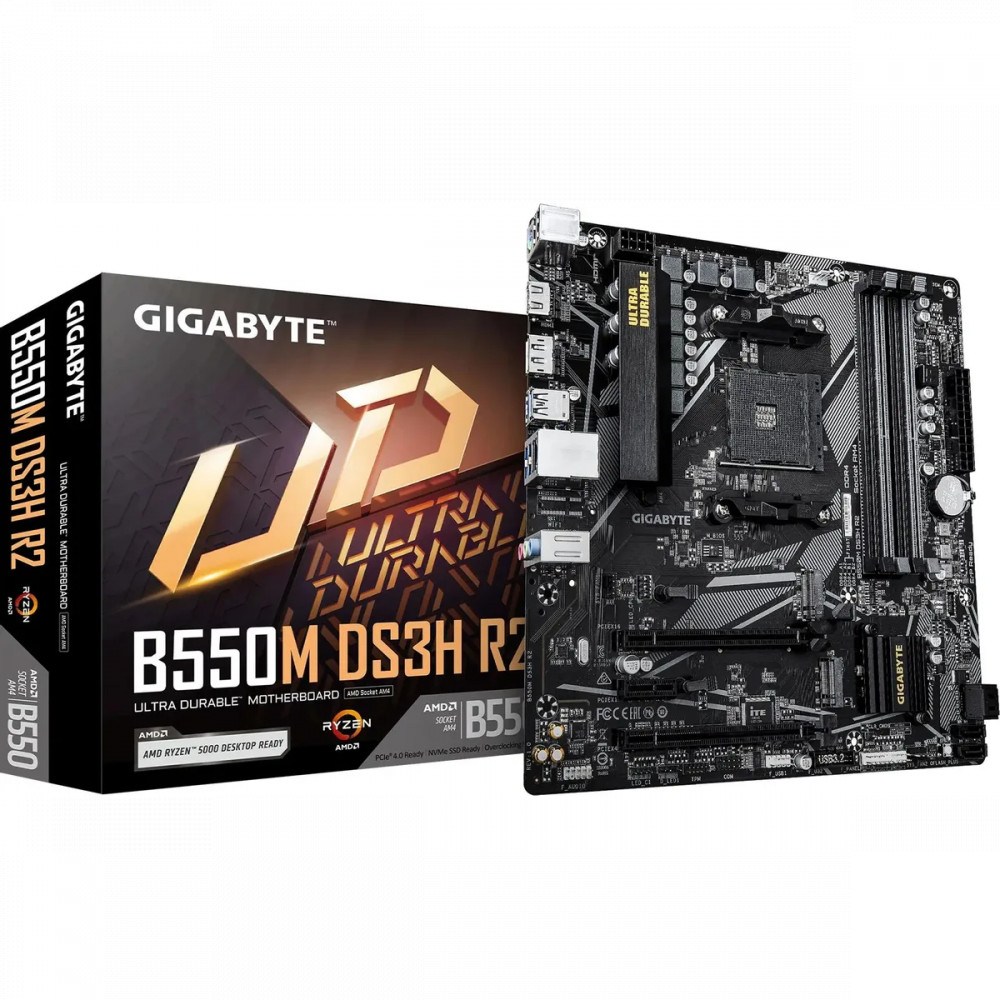 Материнская плата Gigabyte B550M DS3H R2 Micro-ATX, AMD AM4 - миниатюра 10