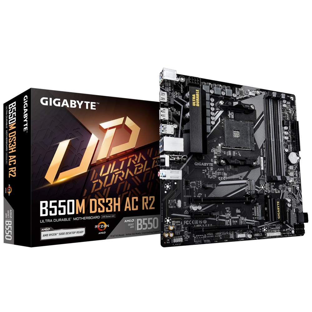 Материнская плата Gigabyte B550M DS3H AC R2 Micro-ATX, AMD AM4 - миниатюра 8