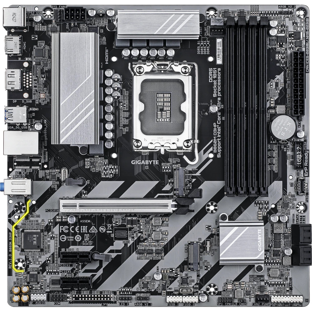 Материнская плата Gigabyte B860M D3HP Micro-ATX, LGA 1851 - миниатюра 13
