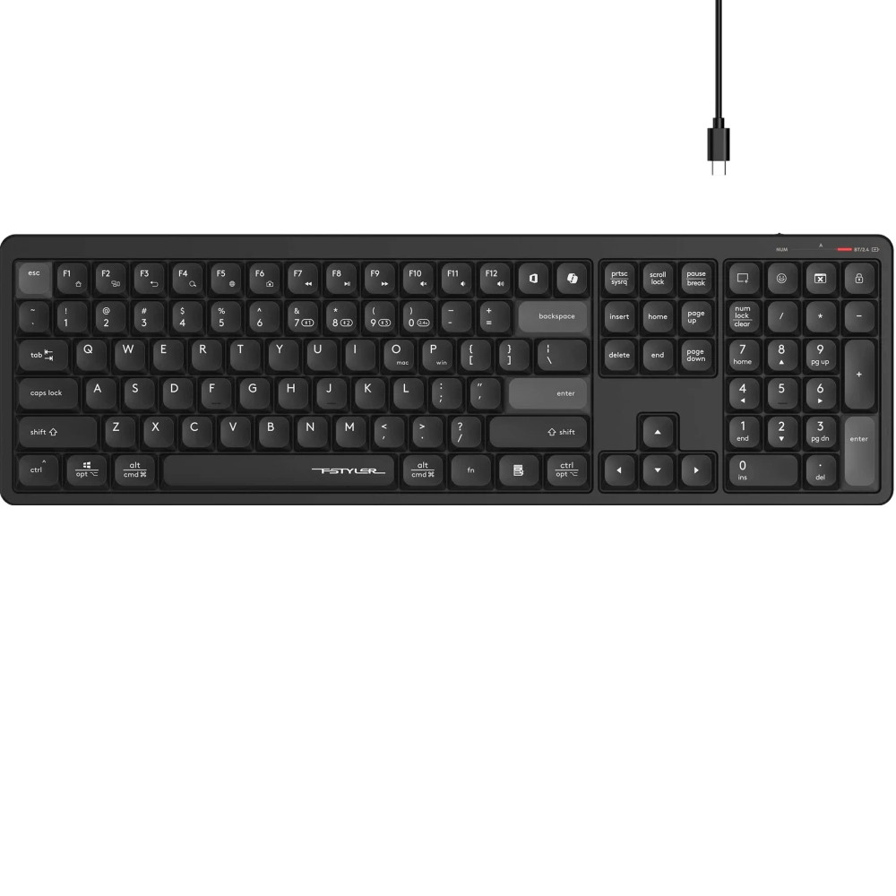 Клавиатура A4Tech Fstyler FBX55C Black FBX55C BLACK Беспроводная, Bluetooth - миниатюра 15