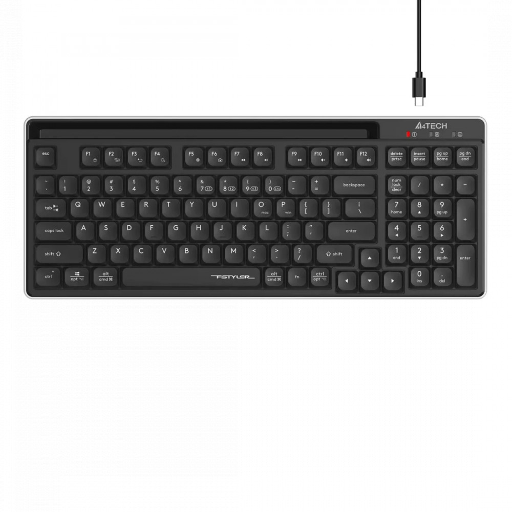 Клавиатура A4Tech Fstyler FBX70C BLACK Беспроводная, Bluetooth - миниатюра 11