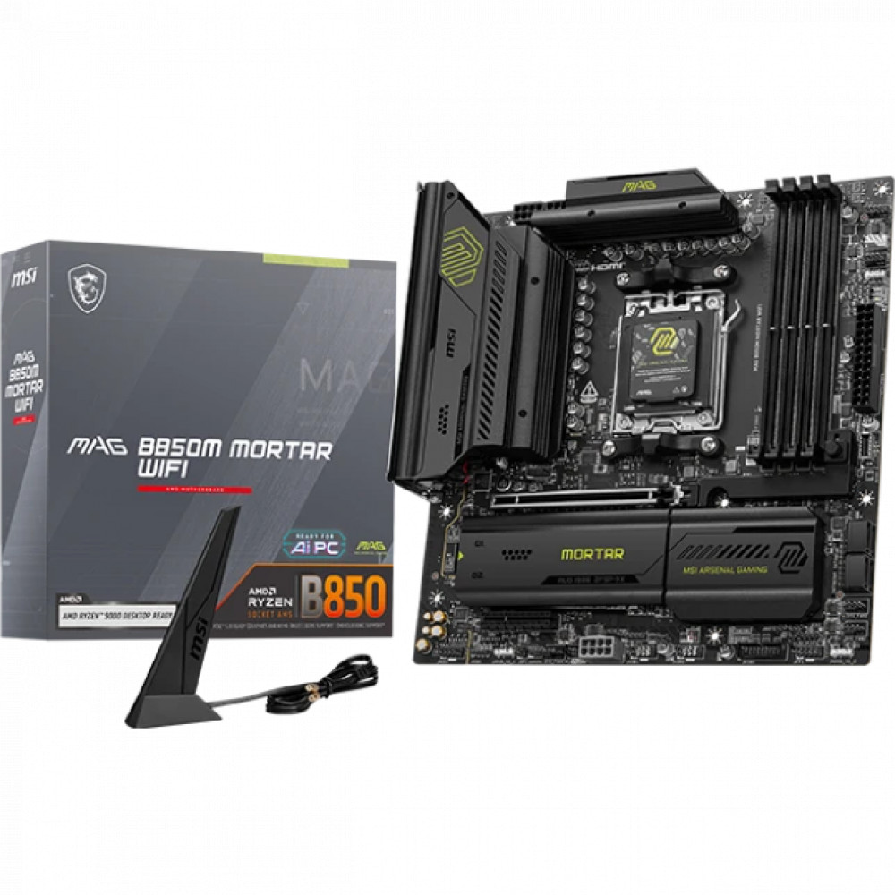 Материнская плата MSI MAG B850M MORTAR WIFI Micro-ATX, AMD AM5 - миниатюра 10