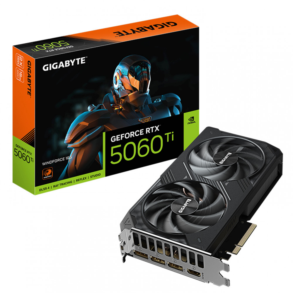 Видеокарта Gigabyte RTX5060Ti WINDFORCE 16G GV-N506TWF2-16GD 16 ГБ - миниатюра 6