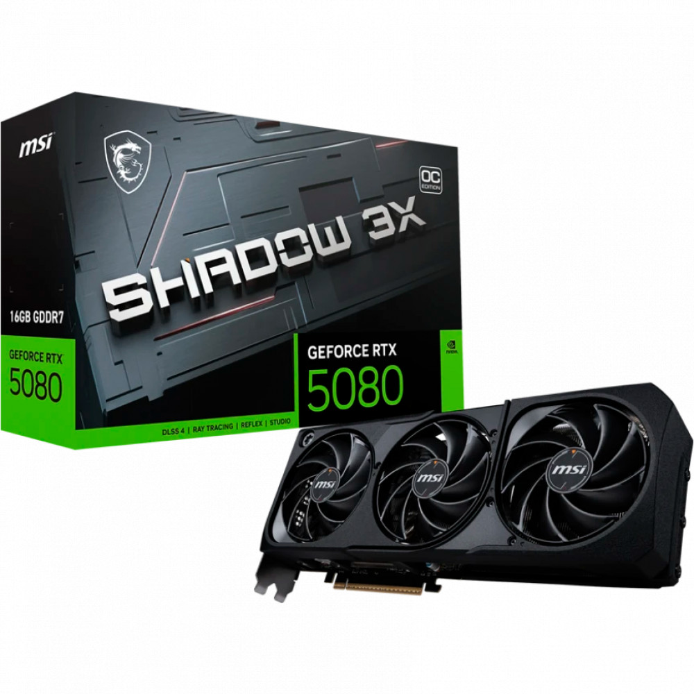 Видеокарта MSI NVIDIA GeForce RTX 5080 OC 16Gb GeForce RTX 5080 16G SHADOW 3X OC 16 ГБ - миниатюра 10