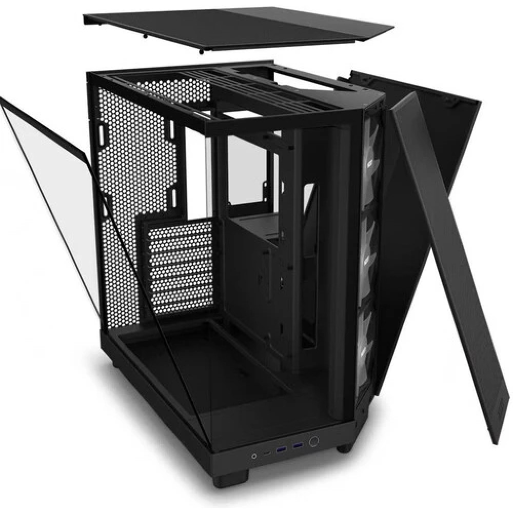 Корпус NZXT H6 Flow RGB Black CC-H61FB-R1 Mid-Tower - миниатюра 10