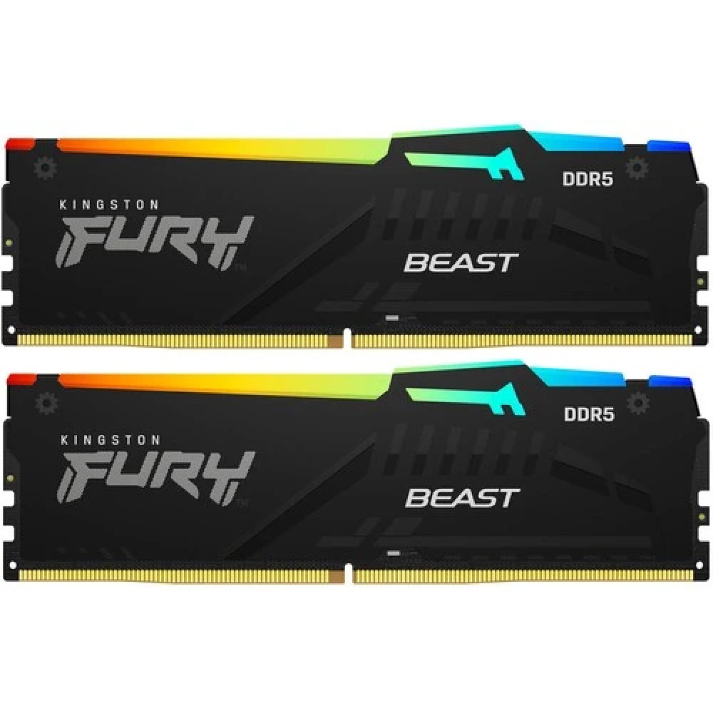 ОЗУ Kingston FURY Beast KF568C34BBEAK2-32 DIMM, DDR5, 32 Гб (2 х 16 Гб), 6800 МГц - миниатюра 2