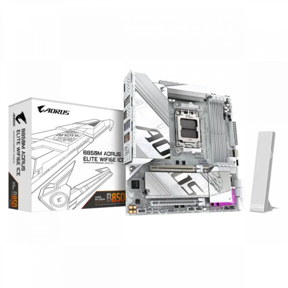 Материнская плата Gigabyte B850M A ELT WF6E ICE 1.1 Micro-ATX, AMD AM5 - миниатюра 5