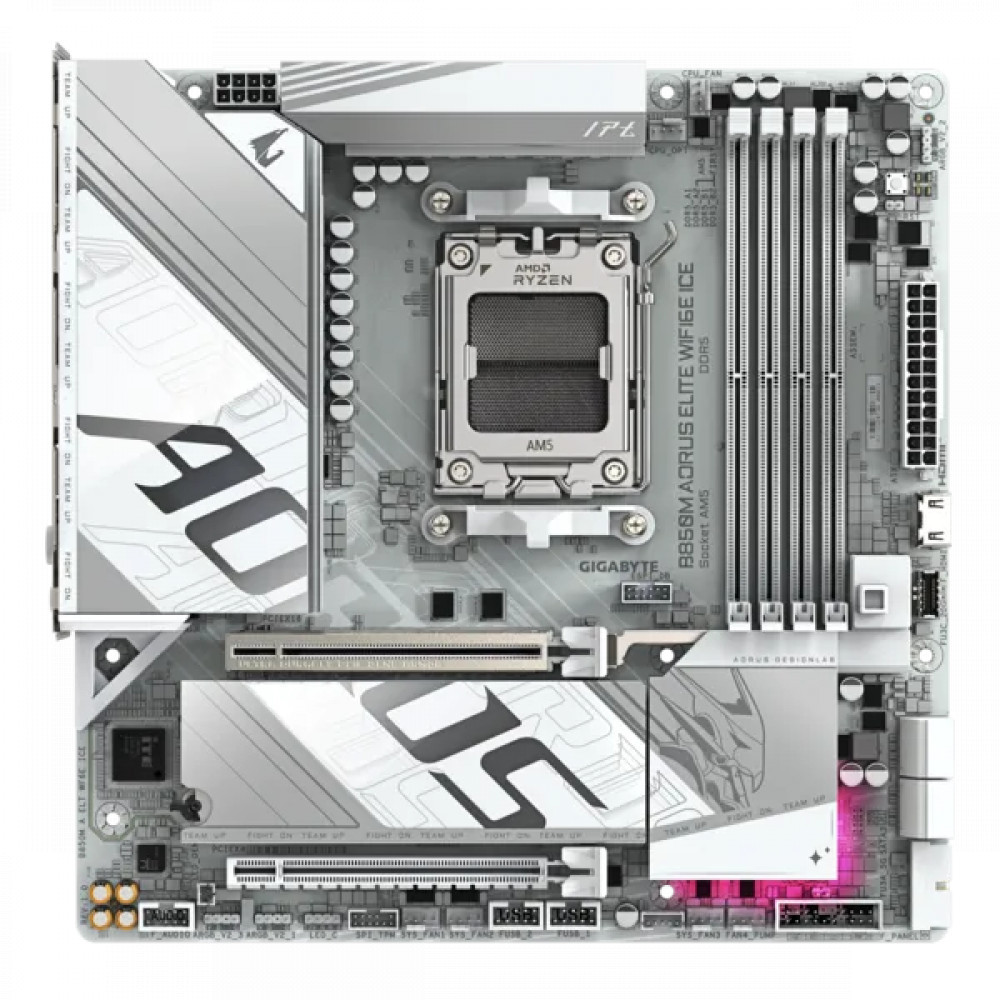 Материнская плата Gigabyte B850M A ELT WF6E ICE 1.1 Micro-ATX, AMD AM5 - миниатюра 6