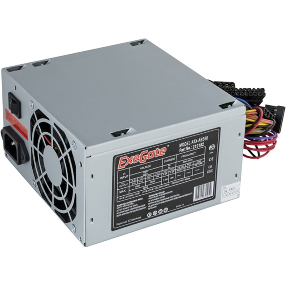 Блок питания ExeGate 350W ATX-AB350 OEM EX219182RUS 350 Вт - миниатюра 2
