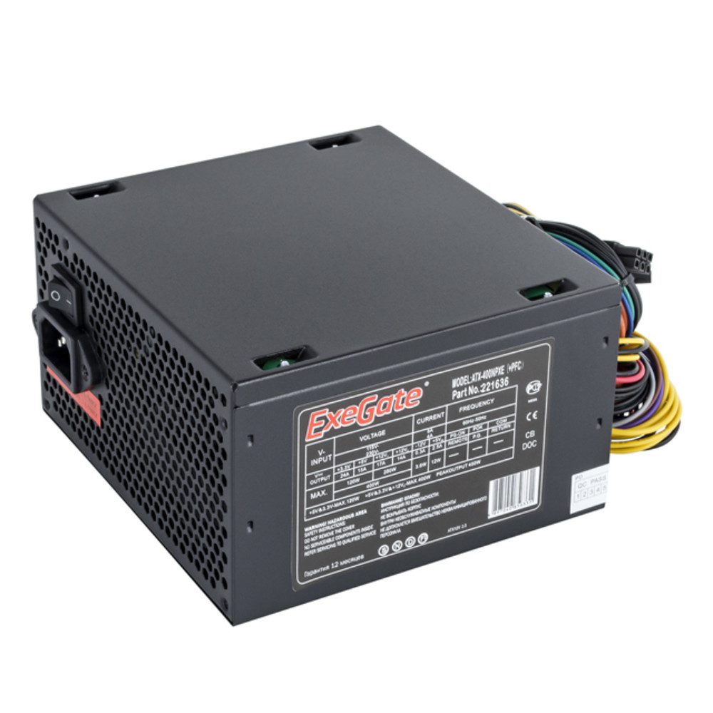 Блок питания ExeGate 400NPXE EX221636RUS - миниатюра 4