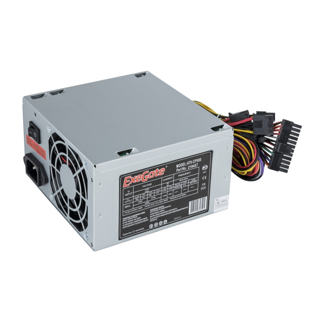 Блок питания ExeGate 500W ATX-CP500 OEM EX219457RUS 500 Вт - миниатюра 2