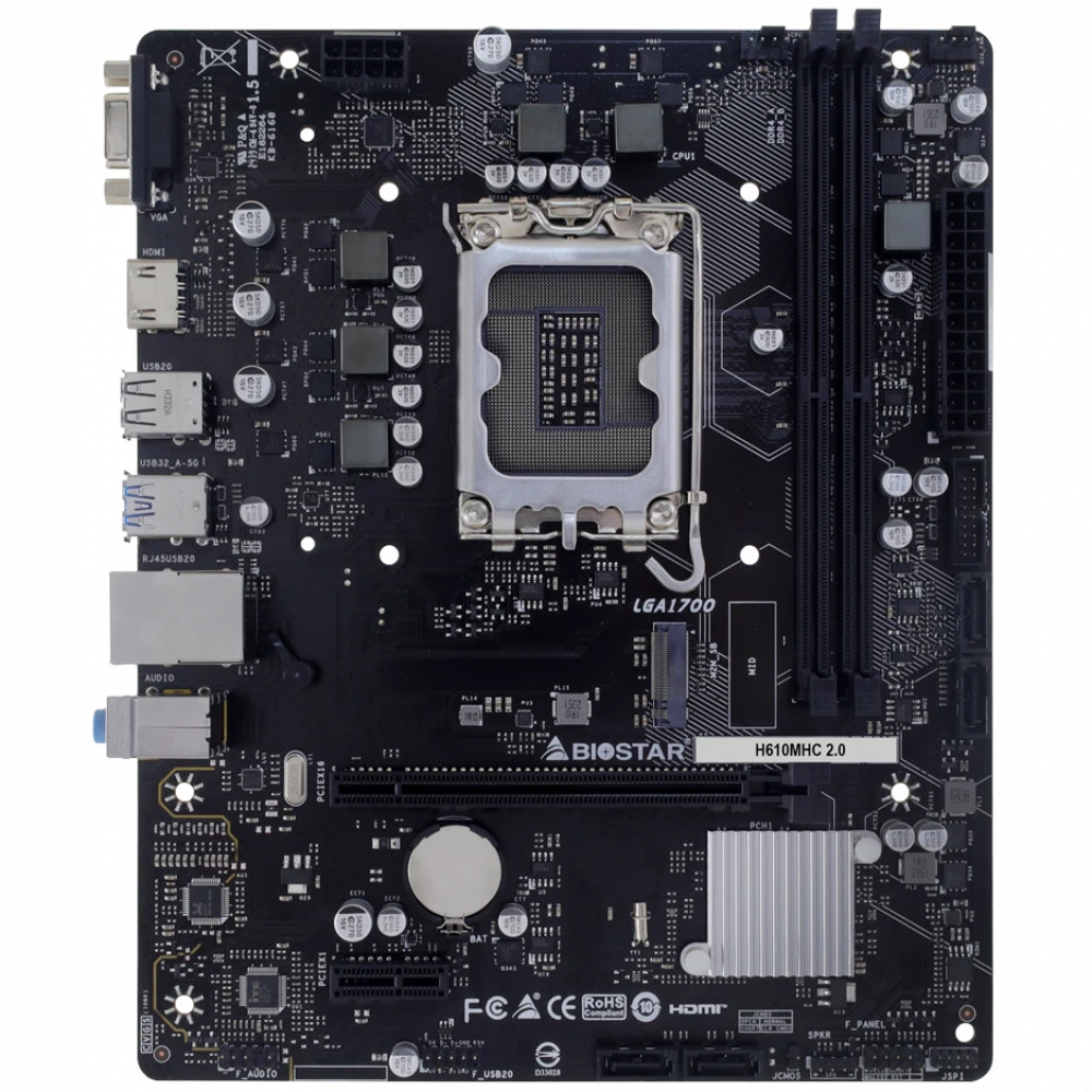 Материнская плата BIOSTAR H610MHC 2.0 Micro-ATX, LGA 1700 - миниатюра 5