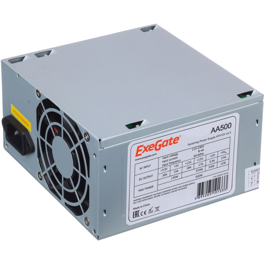 Блок питания ExeGate 500W AA500 EX256711RUS 500 Вт - миниатюра 2