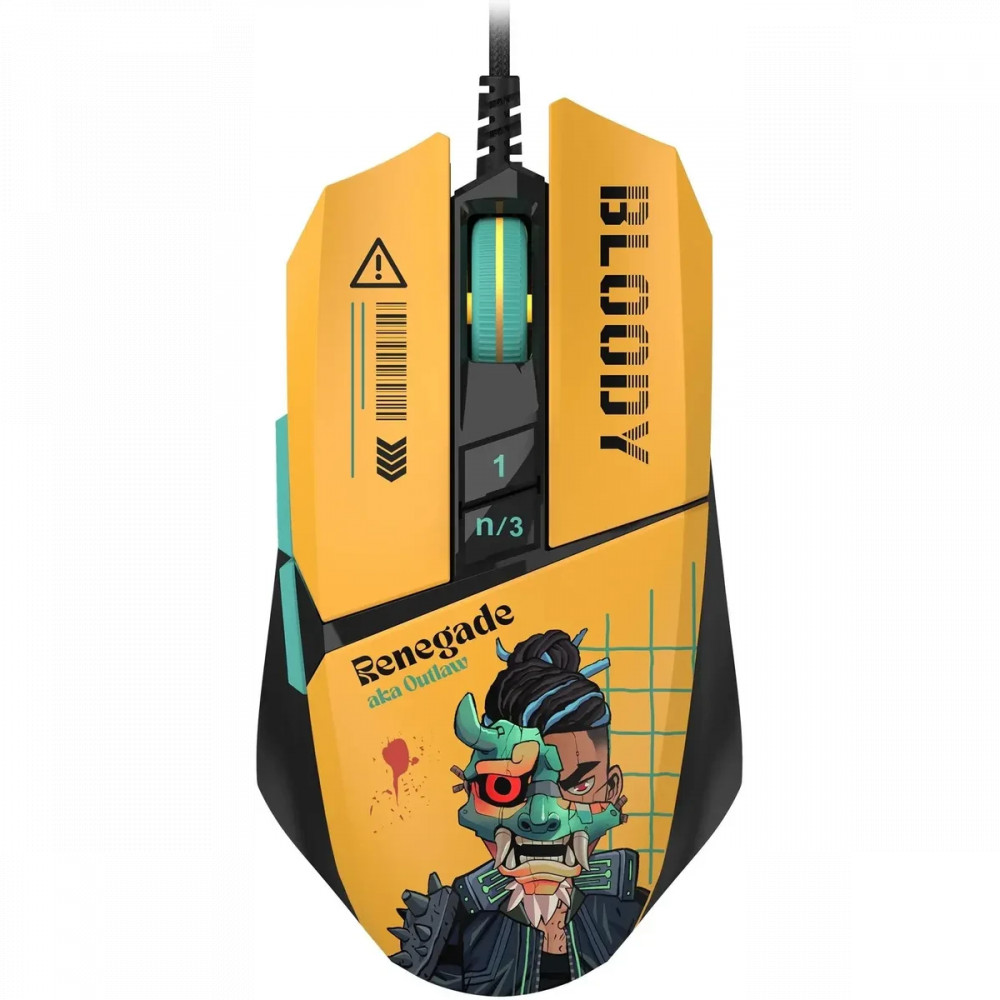 Мышь Bloody W63 Max Renegade Yellow Sunset W63 MAX/ RENEGADE SUNSET ACTIVATED Игровые, Проводная - миниатюра 11