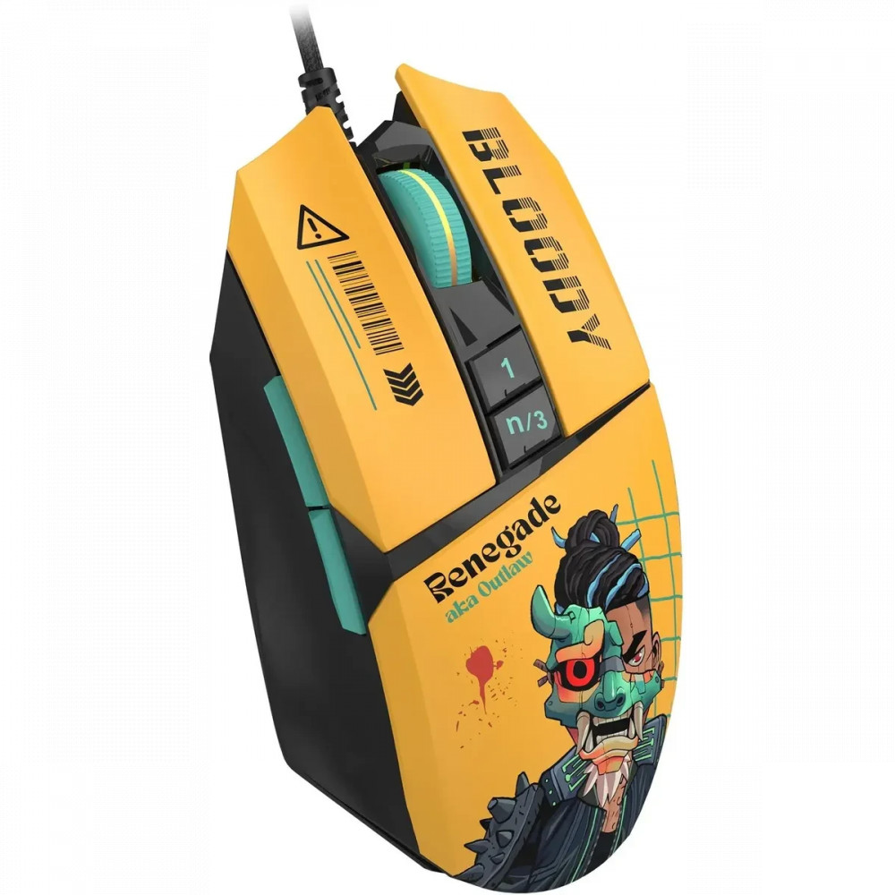 Мышь Bloody W63 Max Renegade Yellow Sunset W63 MAX/ RENEGADE SUNSET ACTIVATED Игровые, Проводная - миниатюра 12