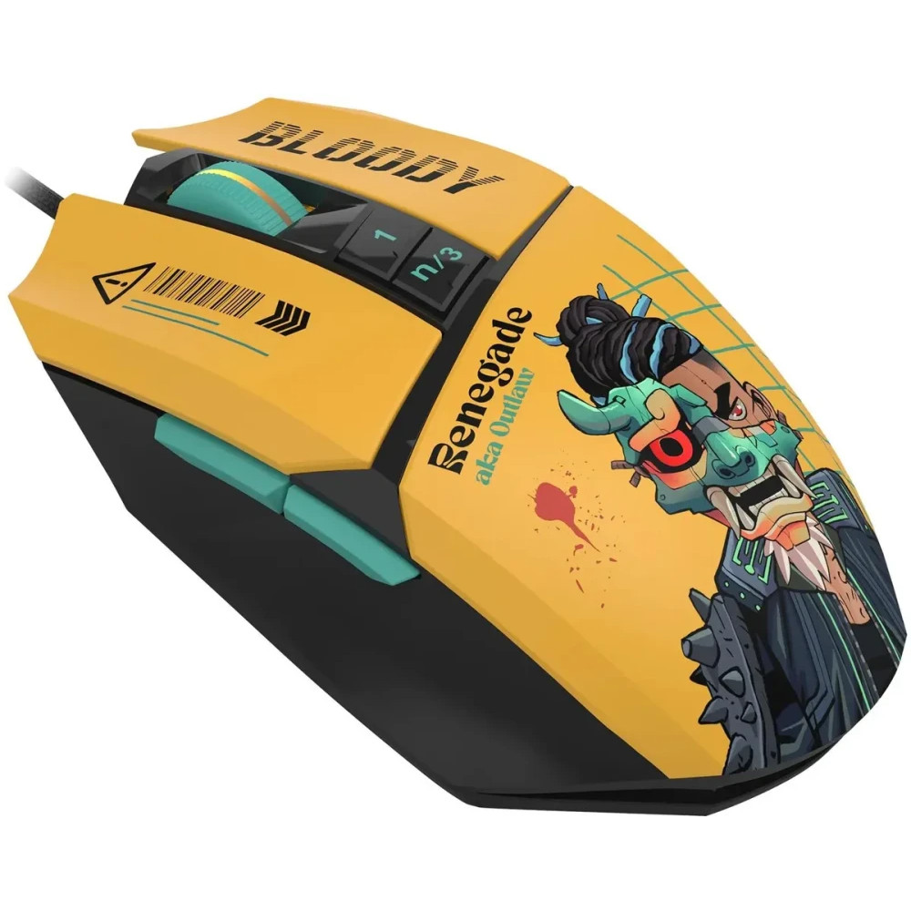 Мышь Bloody W63 Max Renegade Yellow Sunset W63 MAX/ RENEGADE SUNSET ACTIVATED Игровые, Проводная - миниатюра 13
