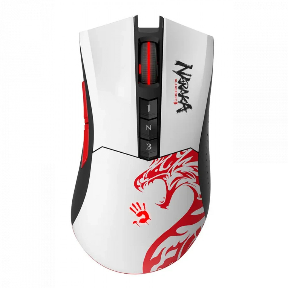 Мышь Bloody R90 Plus Naraka White R90 PLUS NARAKA ACTIVATED Игровые, Беспроводная - миниатюра 5