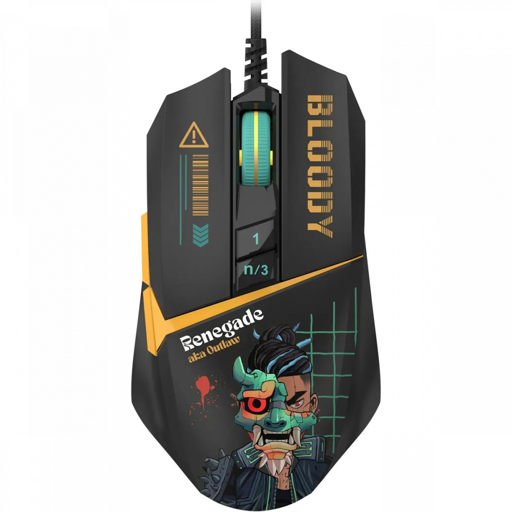 Мышь Bloody W63Max Renegade Black Midnight SAVAGE W63 MAX/ RENEGADE MIDNIGHT ACTIVATED Игровые, Проводная - миниатюра 11