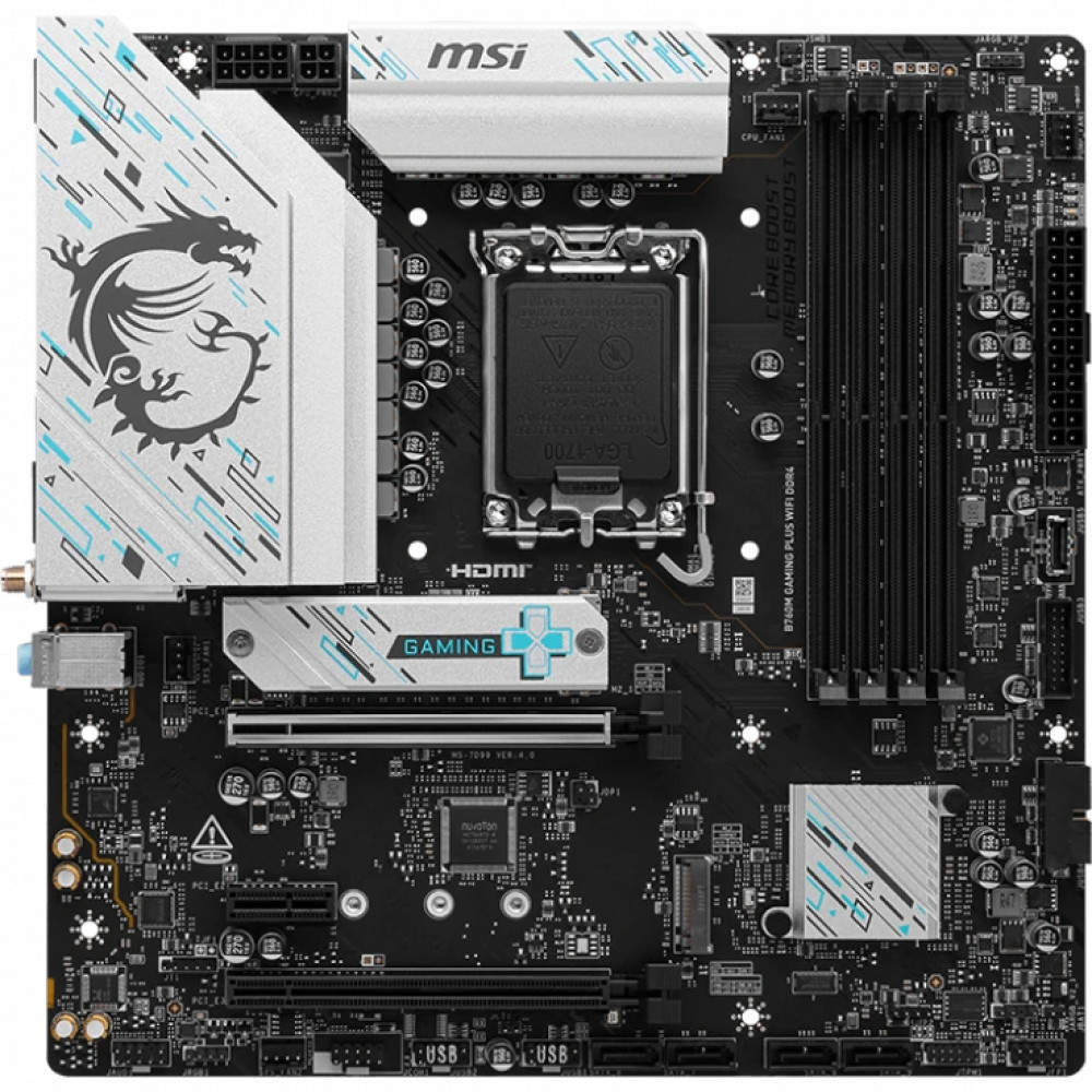 Материнская плата MSI B760M GAMING PLUS WIFI DDR4 B760M GAMING PLUS WIFI DDR4_ Micro-ATX, LGA 1700 - миниатюра 6