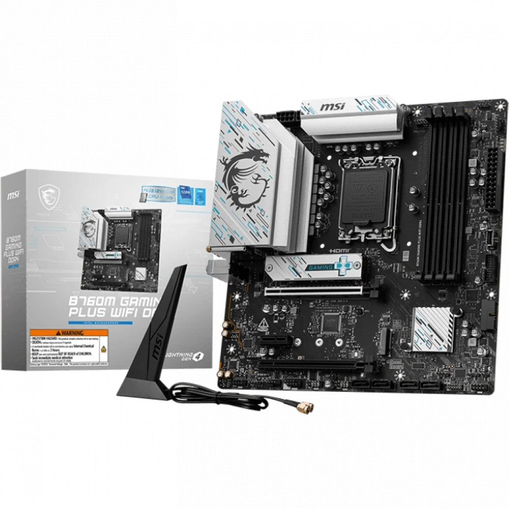 Материнская плата MSI B760M GAMING PLUS WIFI DDR4 B760M GAMING PLUS WIFI DDR4_ Micro-ATX, LGA 1700 - миниатюра 10