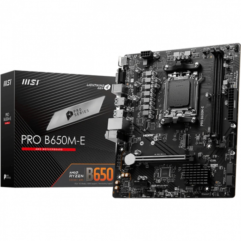 Материнская плата MSI PRO B650M-E Micro-ATX, AMD AM5 - миниатюра 10