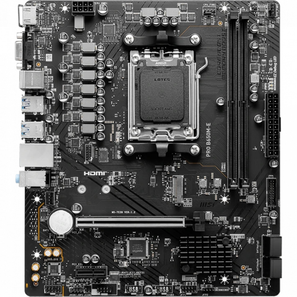 Материнская плата MSI PRO B650M-E Micro-ATX, AMD AM5 - миниатюра 6