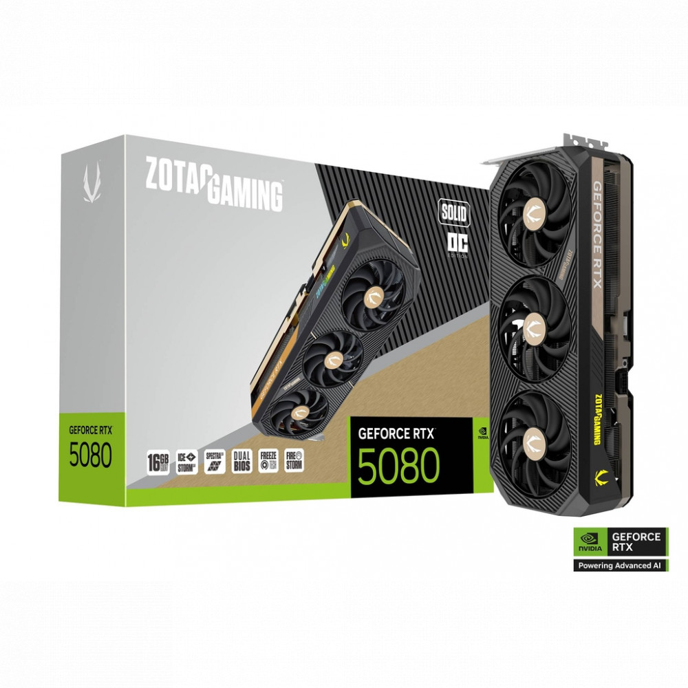 Видеокарта Zotac GeForce RTX 5080 16Gb SOLID CORE OC ZT-B50800J2-10P 16 ГБ - миниатюра 10