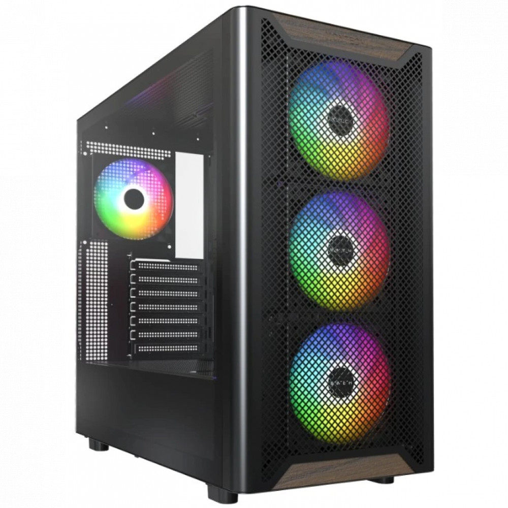 Корпус Montech XR WOOD BLACK Mid-Tower - миниатюра 6