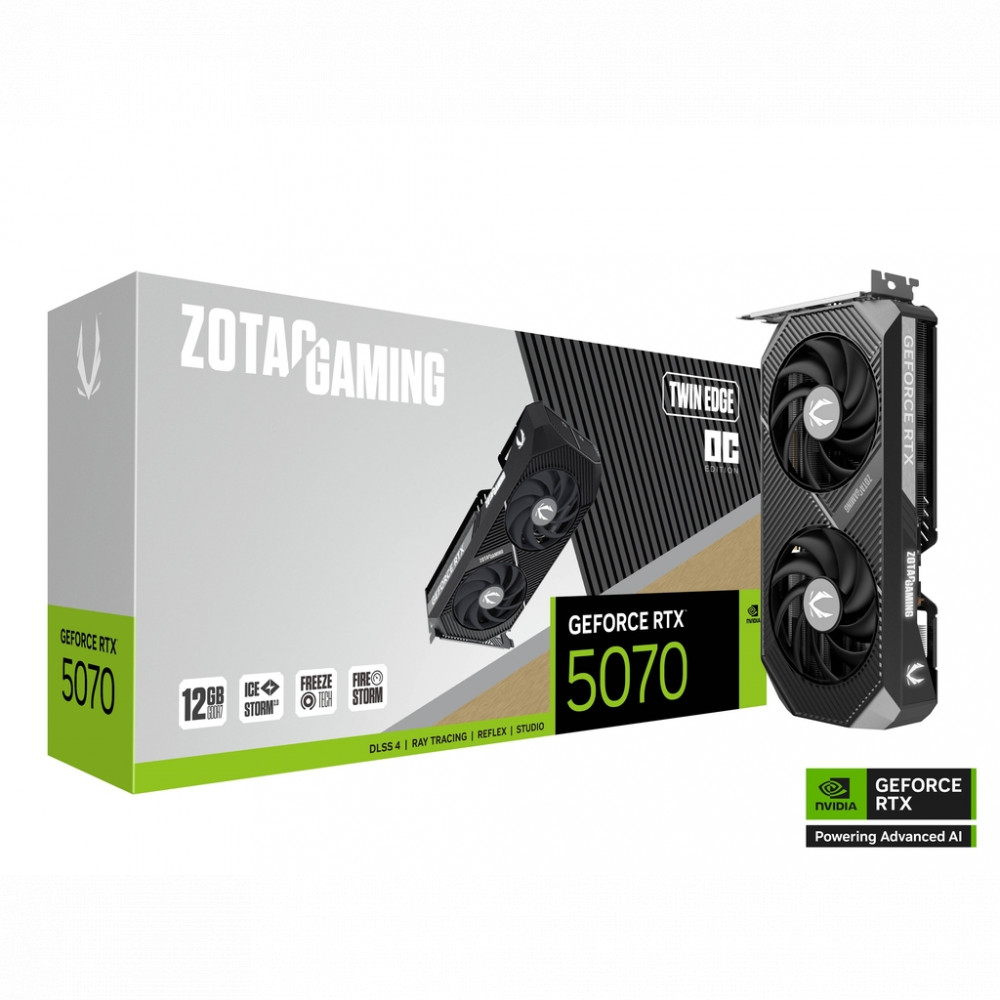 Видеокарта Zotac GeForce RTX 5070 12Gb TWIN EDGE OC ZT-B50700H-10P 12 ГБ - миниатюра 10