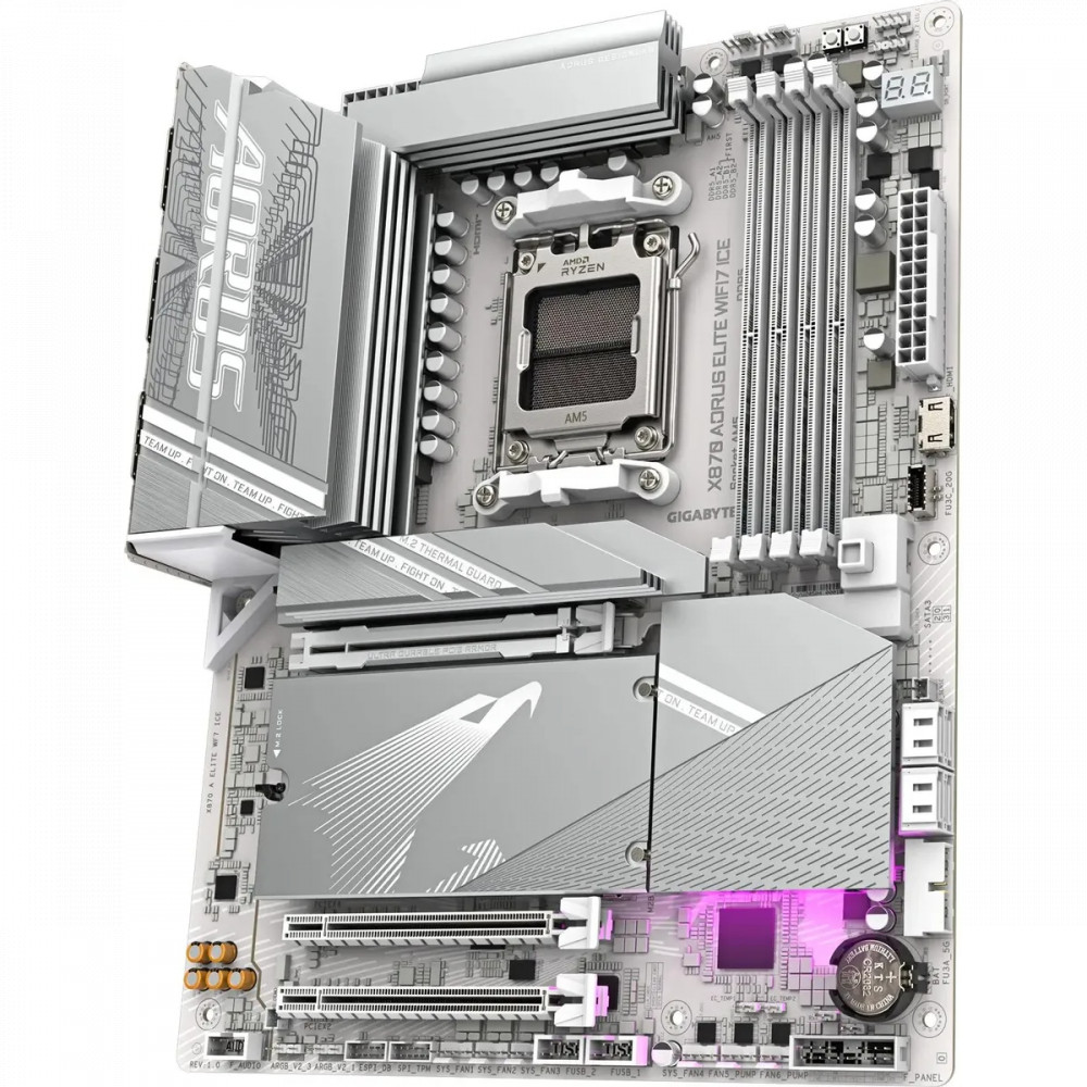 Материнская плата Gigabyte X870E A ELITE WF7 ICE ATX, AMD AM5 - миниатюра 9