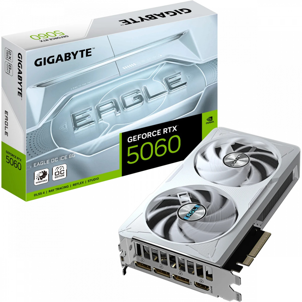 Видеокарта Gigabyte GeForce RTX 5060 EAGLE OC ICE 8Gb GV-N5060EAGLEOC ICE-8GD 8 ГБ - миниатюра 10