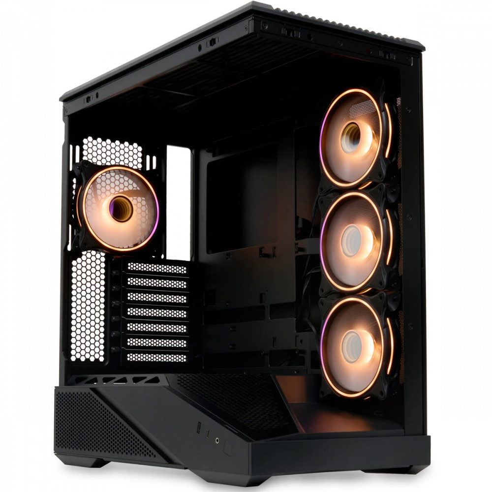 Корпус HSPD F711-TGBK-ARGB Black F711-TGBK- ARGB Mid-Tower - миниатюра 7