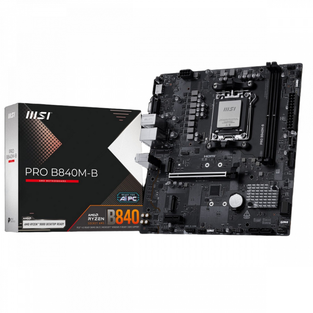 Материнская плата MSI PRO B840M-B ATX, AMD AM5 - миниатюра 4