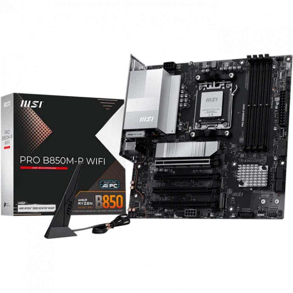 Материнская плата MSI PRO B850M-P WIFI Micro-ATX, AMD AM5 - миниатюра 10