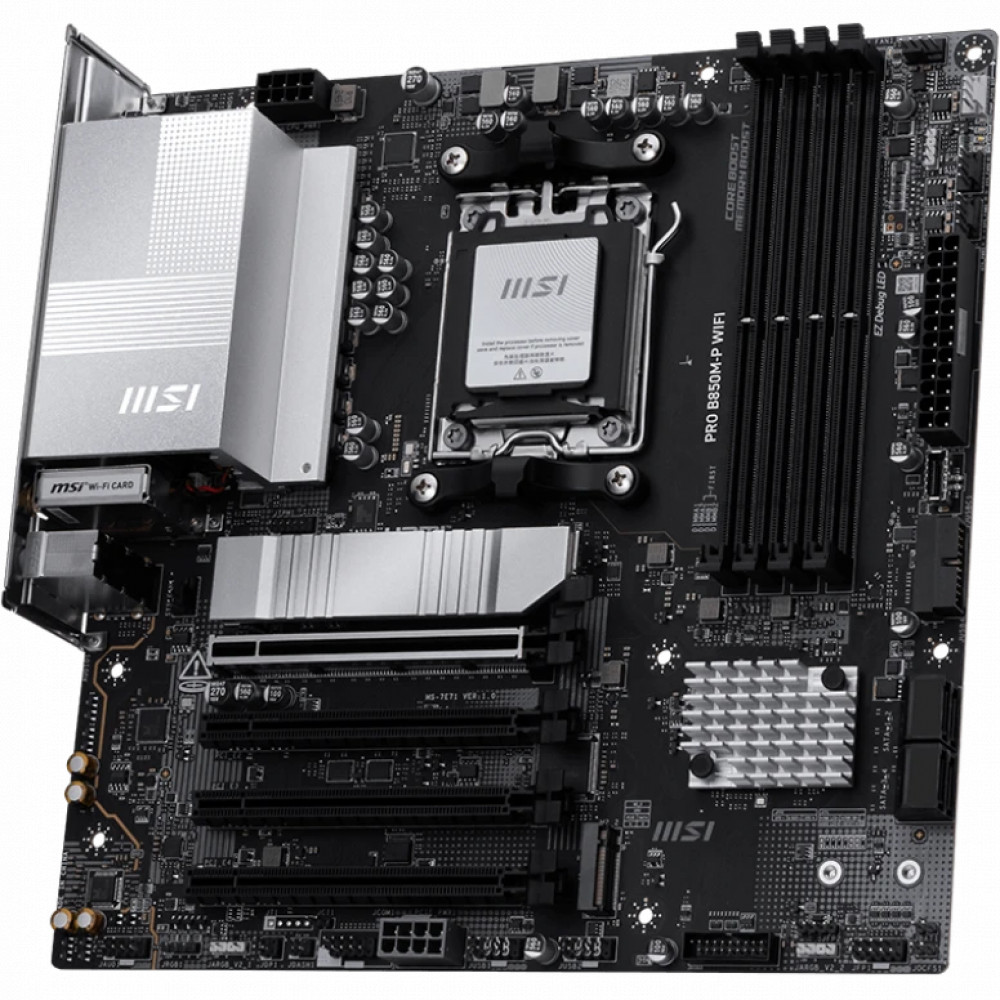 Материнская плата MSI PRO B850M-P WIFI Micro-ATX, AMD AM5 - миниатюра 7