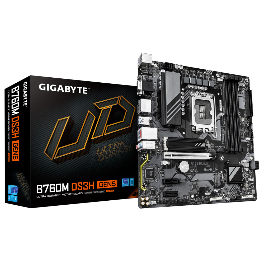 Материнская плата Gigabyte B760M DS3H GEN5 Micro-ATX, LGA 1700 - миниатюра 4