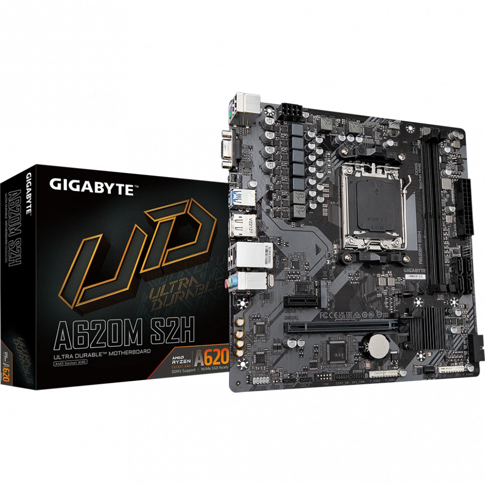 Материнская плата Gigabyte A620M S2H 2.0 Micro-ATX, AMD AM5 - миниатюра 8