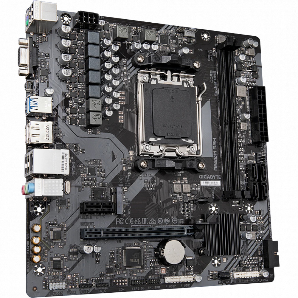 Материнская плата Gigabyte A620M S2H 2.0 Micro-ATX, AMD AM5 - миниатюра 6