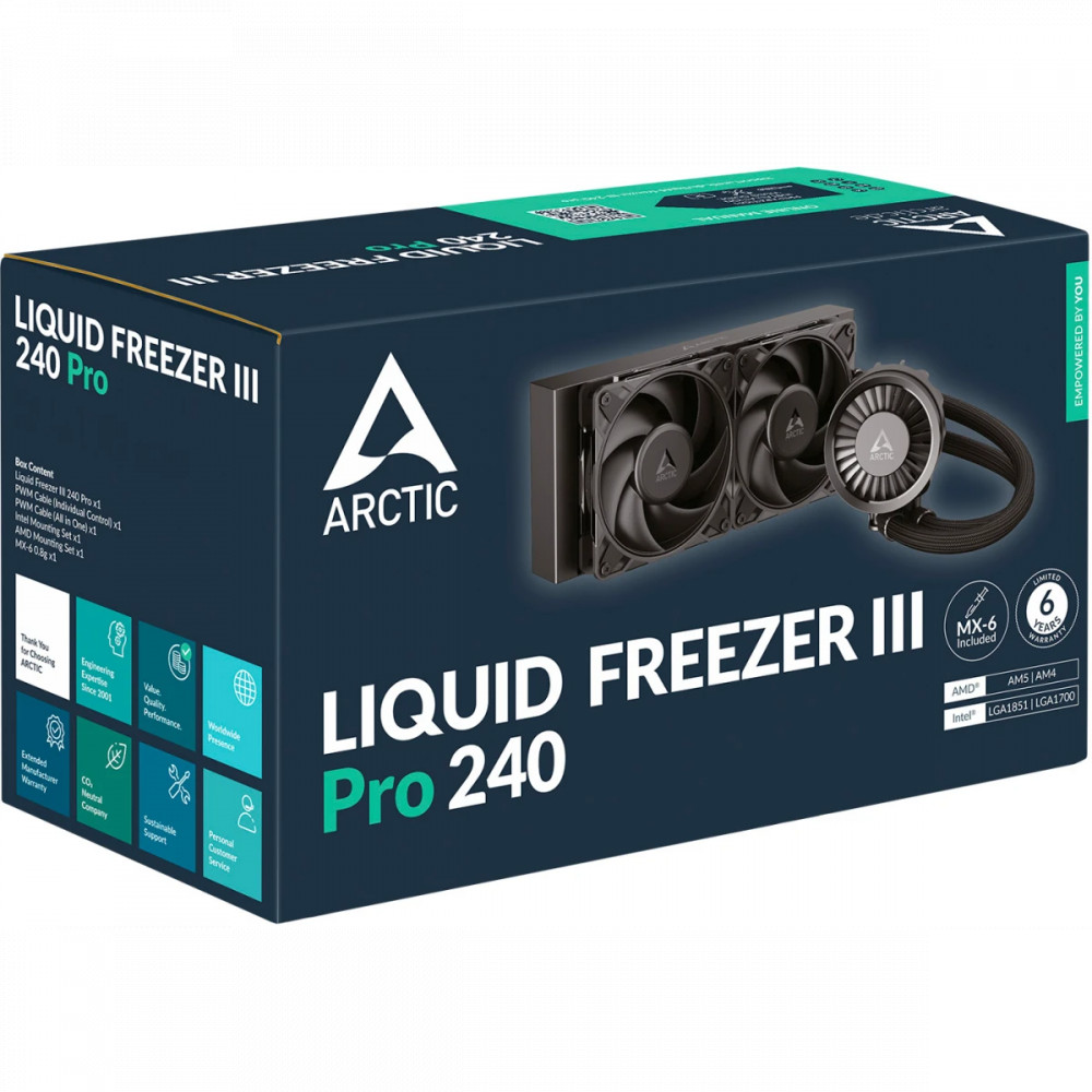 Система охлаждения ARCTIC Cooling Liquid Freezer III Pro 240 Black ACFRE00178A Для процессора - миниатюра 10