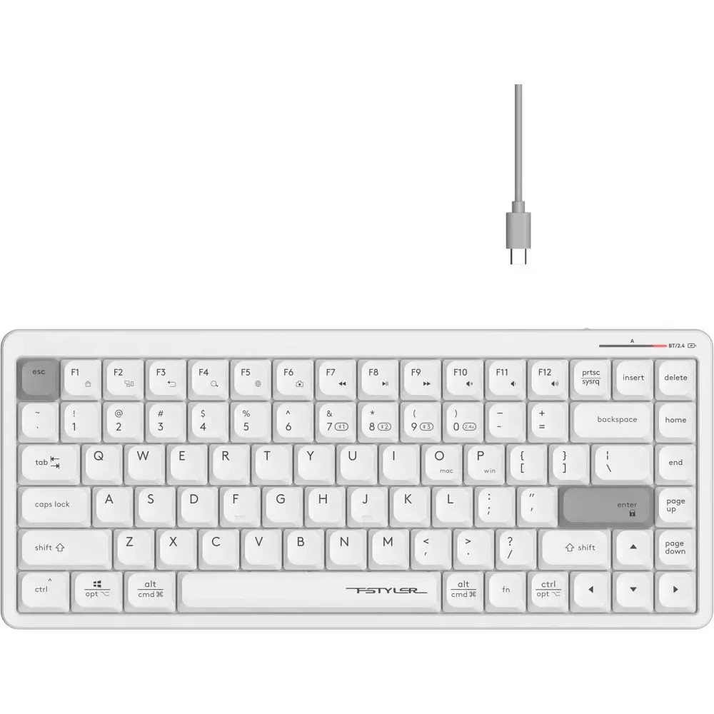 Клавиатура A4Tech Fstyler FBX53C White Беспроводная, Bluetooth - миниатюра 7