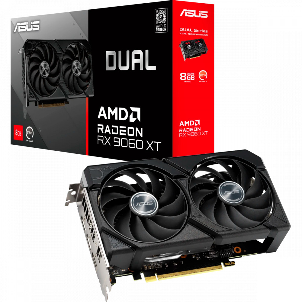 Видеокарта Asus AMD Radeon RX 9060 XT Dual 8Gb DUAL-RX9060XT-8G 8 ГБ - миниатюра 10