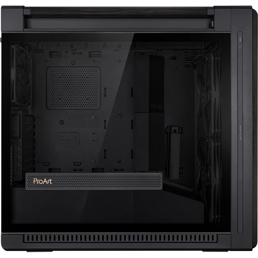 Корпус Asus ProArt PA602 Wood Edition Tempered Glass Panel Black PROART PA602 WOOD TG PWM BLACK Mid-Tower - миниатюра 9