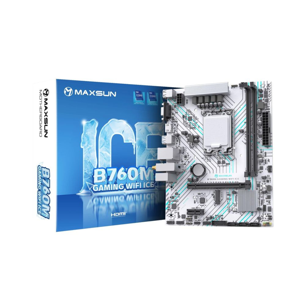 Материнская плата Maxsun B760M Gaming WIFI Ice MS-B760M GAMING WIFI ICE Micro-ATX, LGA 1700 - миниатюра 6